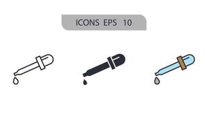 pipette icons  symbol vector elements for infographic web