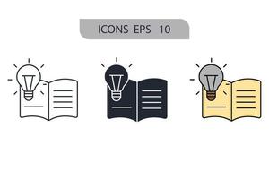 iconos de educación símbolo elementos vectoriales para web infográfico vector