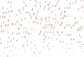 Light Red vector pattern with music elements.