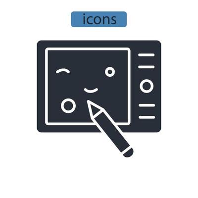 Art icons  symbol vector elements for infographic web