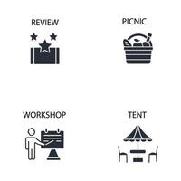 Event icons set . Event pack symbol vector elements for infographic web