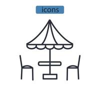 Tent icons  symbol vector elements for infographic web