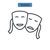 iconos de máscara símbolo elementos vectoriales para web infográfico vector