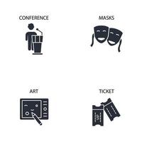 Event icons set . Event pack symbol vector elements for infographic web