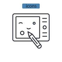 Art icons  symbol vector elements for infographic web