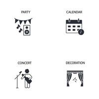 Event icons set . Event pack symbol vector elements for infographic web