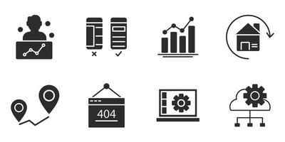 SEO icons set . SEO pack symbol vector elements for infographic web