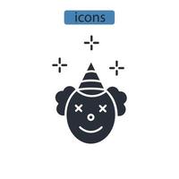Clown icons  symbol vector elements for infographic web