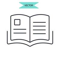 iconos de instrucción símbolo elementos vectoriales para web infográfico vector