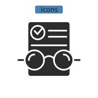 iconos de legibilidad símbolo elementos vectoriales para web infográfico vector