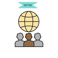 webinar iconos símbolo elementos vectoriales para infografía web vector