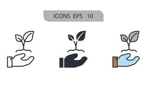 Phytotherapy icons  symbol vector elements for infographic web