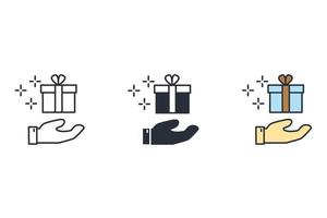 Present icons  symbol vector elements for infographic web