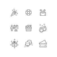 Event icons set . Event pack symbol vector elements for infographic web