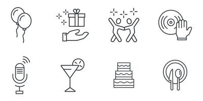 Event icons set . Event pack symbol vector elements for infographic web