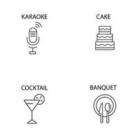 Event icons set . Event pack symbol vector elements for infographic web