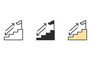 iconos de objetivos símbolo de elementos vectoriales para la web infográfica vector