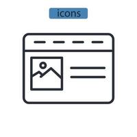 imagen seo iconos símbolo vector elementos para infografía web