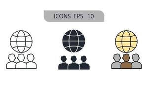 webinar iconos símbolo elementos vectoriales para infografía web vector