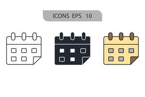 schedule icons  symbol vector elements for infographic web