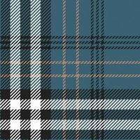 Plaid pattern in blue with brown,  and white  color. Vector graphic. Texture for shirt, clothes, dresses and  other modern fashion textile design. Pixel texture