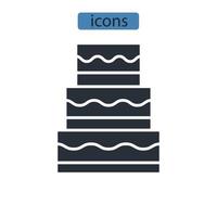 Cake icons  symbol vector elements for infographic web