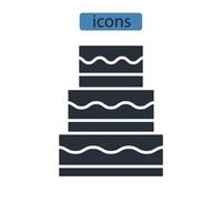 Cake icons  symbol vector elements for infographic web