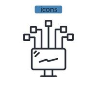 iconos de fuente de referencia símbolo de elementos vectoriales para web de infografía vector