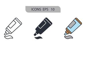 Ointment icons  symbol vector elements for infographic web