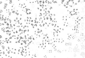 Light Silver, Gray vector background with bubbles.