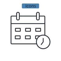 Calendar icons  symbol vector elements for infographic web