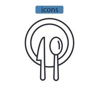 banquete iconos símbolo vector elementos para infografía web