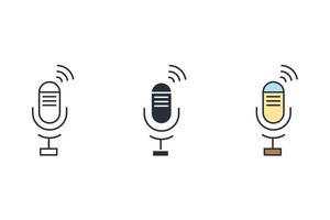 karaoke icons  symbol vector elements for infographic web