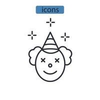 Clown icons  symbol vector elements for infographic web