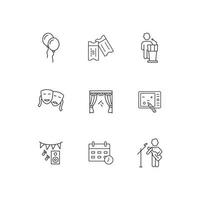Event icons set . Event pack symbol vector elements for infographic web