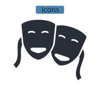 mask icons  symbol vector elements for infographic web