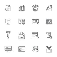 SEO icons set . SEO pack symbol vector elements for infographic web