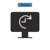 iconos de tiempo símbolo elementos vectoriales para web infográfico vector