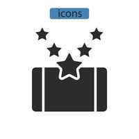 rate and review icons  symbol vector elements for infographic web