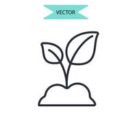 los iconos de fitoterapia simbolizan los elementos vectoriales para la web infográfica vector