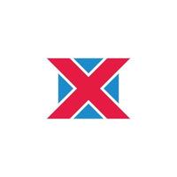 letter x square simple geometric colorful logo vector