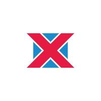 letter x square simple geometric colorful logo vector