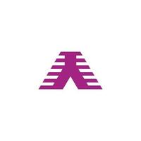 triangle stripes geometric object abstract logo vector