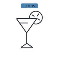 cocktail icons  symbol vector elements for infographic web