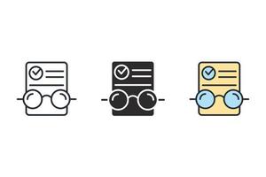 iconos de legibilidad símbolo elementos vectoriales para web infográfico vector