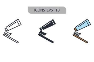 iconos de higiene dental símbolo elementos vectoriales para web infográfico vector