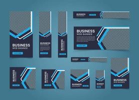 horizontal and vertical web banner template design vector