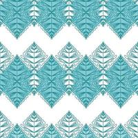 A seamless pattern of plant elements, a hand-drawn doodle. Monochrome palette. Fantasy leaves of various plants. Geometry. Damascus. Vector illustration