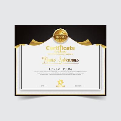 Professional certificate template diploma award design