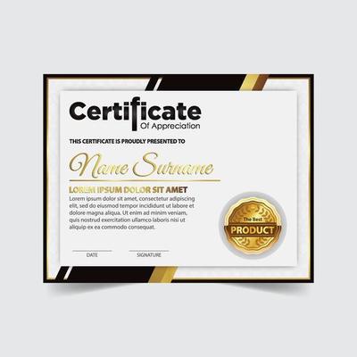 Diploma Certificate of achievement template in vector. Award Templates, achievements for companies, Best Prize Documents